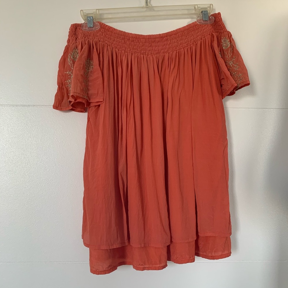 Off Shoulder Silk Top - image 2